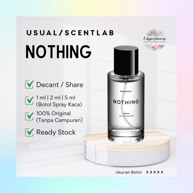 Parfum Decant / Share USUAL SCENTLAB NOTHING EDP 1 ml | 2 ml | 5 ml - Limited Edition (Authentic Onl