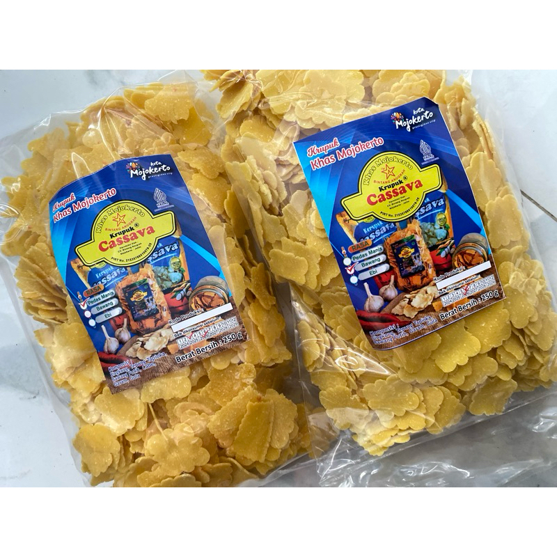 

KERUPUK SINGKONG MERK CASSAVA KHAS MOJOKERTO 250gr