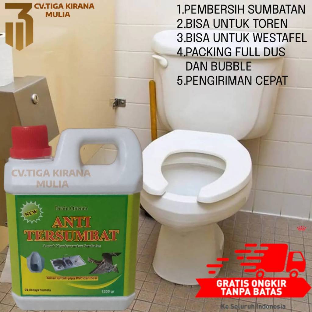 ANTI TERSUMBAT SUMBAT pembersih kamar mandi dan cairan anti mampet wc closet saluran air NACHEM