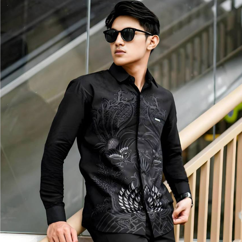 Kemeja Barik Lengan Panjang Baju Barik Batek Rmja Btik Kmja Kantor Kemeja Pria Pesta Kondangan Kemeh