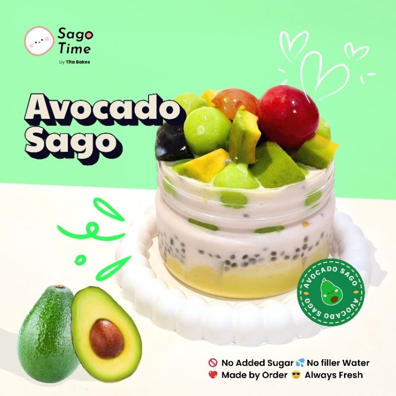 

AVOCADO SAGO | Sago Alpukat | SAGO TIME | Healthy Fruit Parfait • No Added Sugar No Filler Water