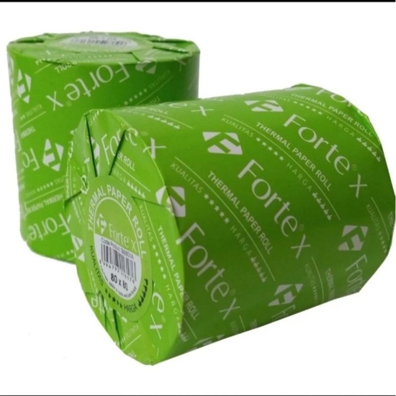 

Kertas Thermal Struk Hijau Forte 80x80 mm
