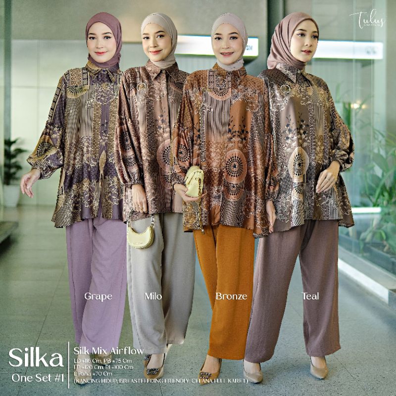 SILKA ONESET TUNIK LD 110 DIOR SILK MIX AIRFLOW BY TULUS