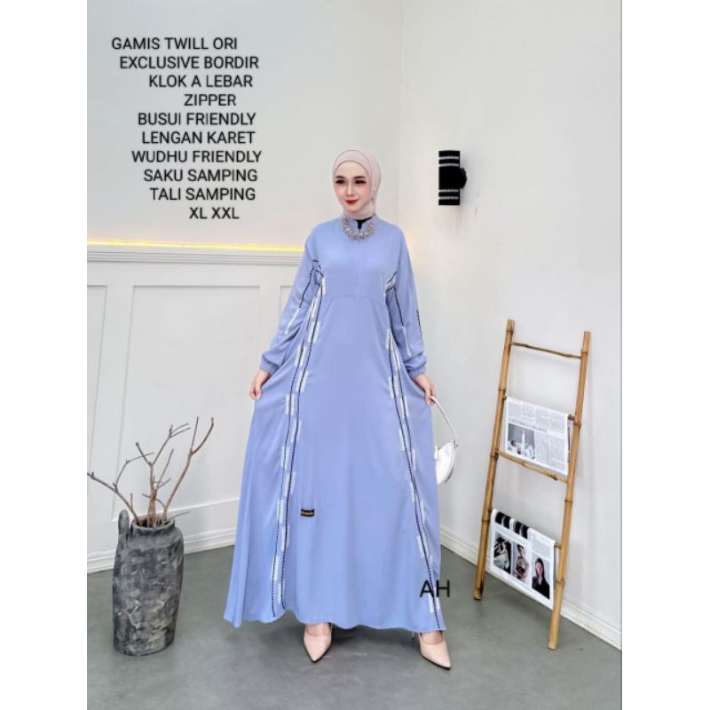 gamis twill premium#gamis bordir premium#gamis premium
