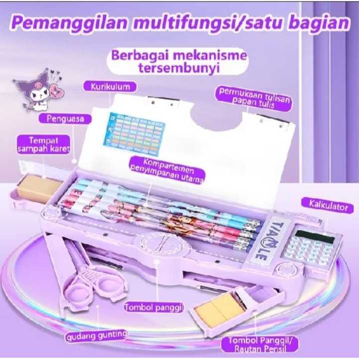 

Kotak Pensil Pop Out Kalkulator Pencil Case Hardtop Tempat Pensil Unicorn Astronot Bunny