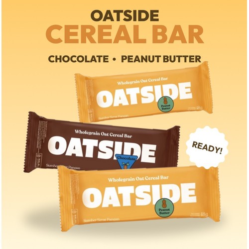 

Oatside oat cereal bar strawberry white chocolate / peanut butter / chocolate 18 gram