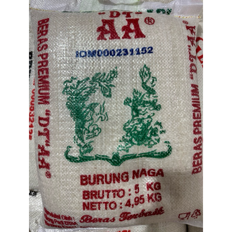 

Beras AA / DT AA Burung Naga 5 kg, 10 kg