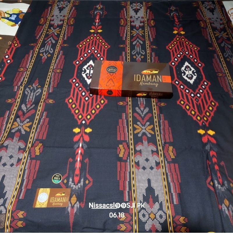mhg SARUNG ATLAS IDAMAN KEMBANG HARMONI 555 MOTIF BHS SGE SJE SKE SWL (BISA UNTUK SERAGAM)