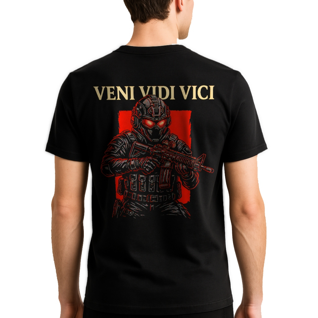 RSA Kaos Tactical Veni Vidi Veci - Baju Taktikal Pria Army -  Combed 24s Premium - TNI Polisi Brimob