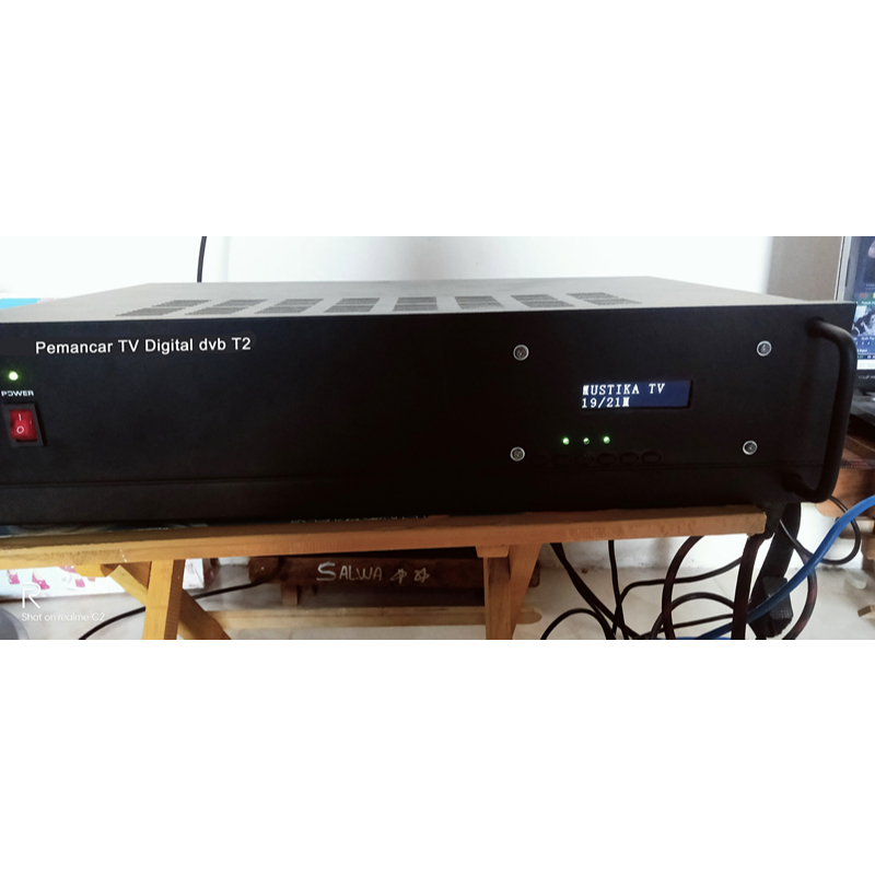 PEMANCAR TV digital dvb T2 lengkap dengan kabel 17 meter dan antena Siap Siaran