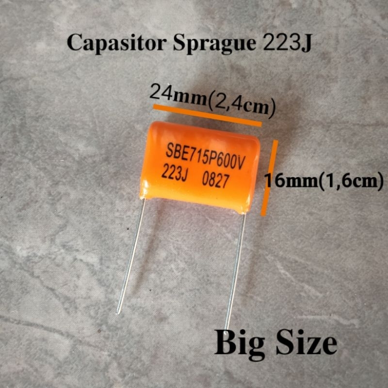 Capasitor orange drop 223J kapasitor gitar sprague 223J big size