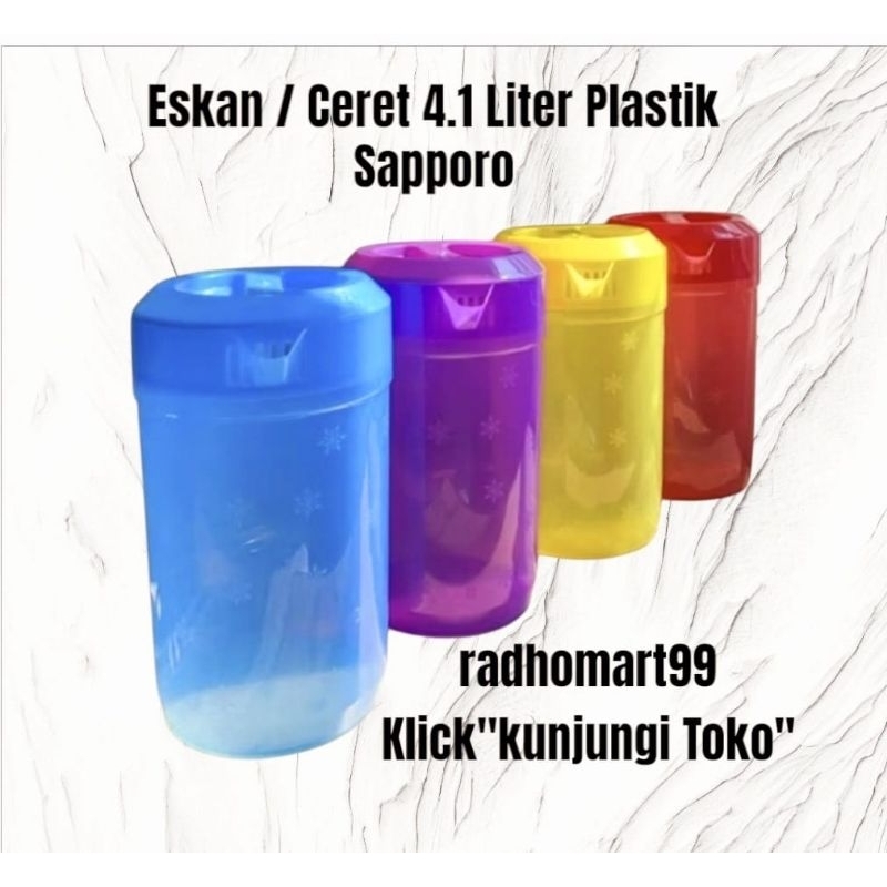 ESKAN/ CERET / TEKO SAPORO PLASTIK 4.1 LITER (1PCS)