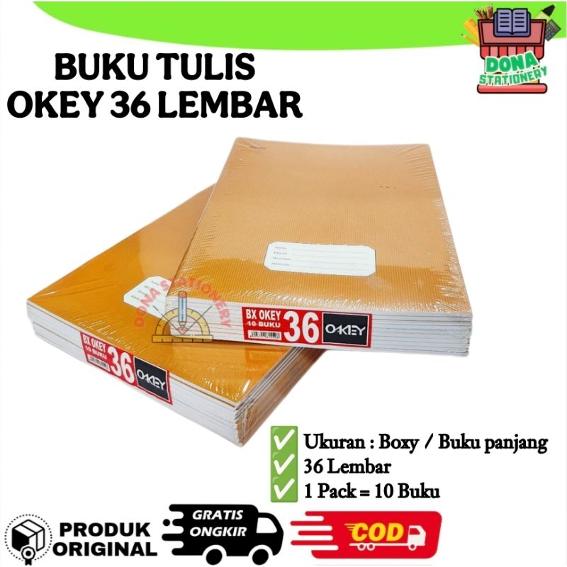 

BUKU TULIS OKEY 36 LEMBAR BOXY BUKU TULIS PANJANG BUKU TULIS SAMPUL COKLAT