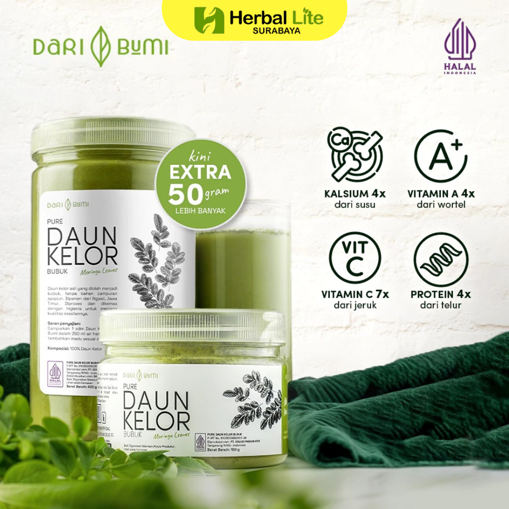 

Dari Bumi Daun Kelor Moringa Bubuk Premium Pure Organic