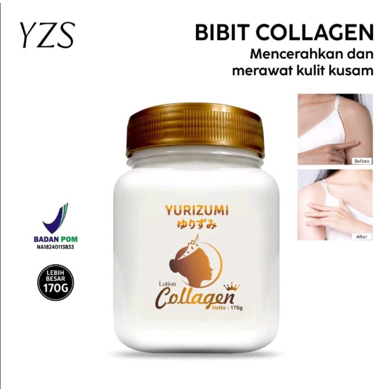 Bibit Kolagen YURIZUMI Lotion Pemutih Kulit Pria Wanita Handbody Pemutih Kulit