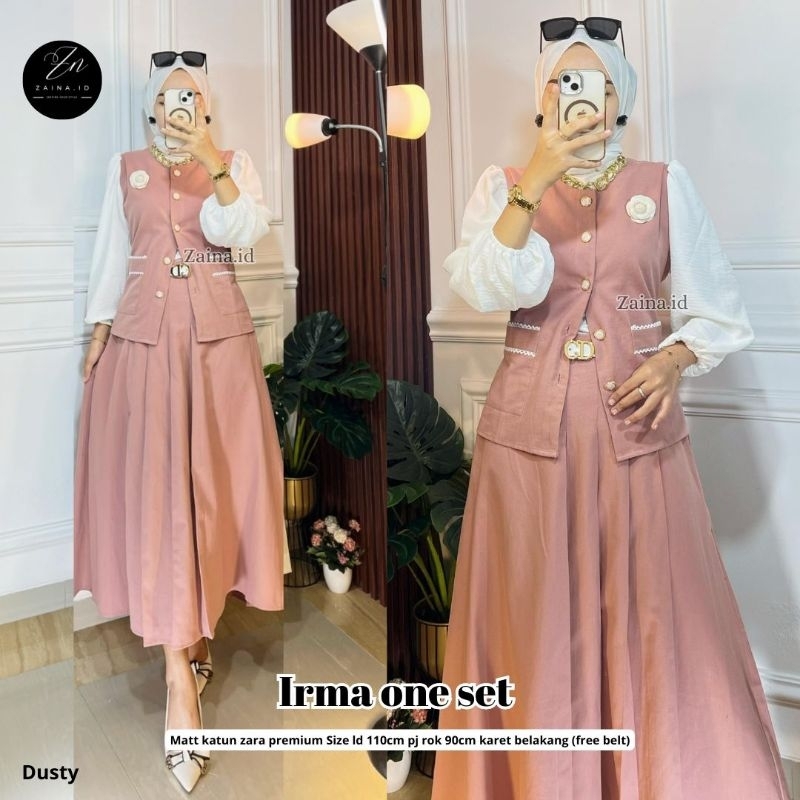 100% ORI irma onset rok by zaina - setelan rok irma set