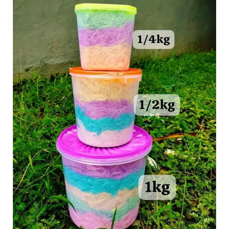 

camilan arumanis rambut nenek rainbow 1kg kemasan toples