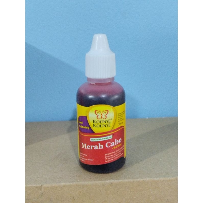 

Pewarna Makanan Kupu Kupu Warna Merah Cabe 30ml