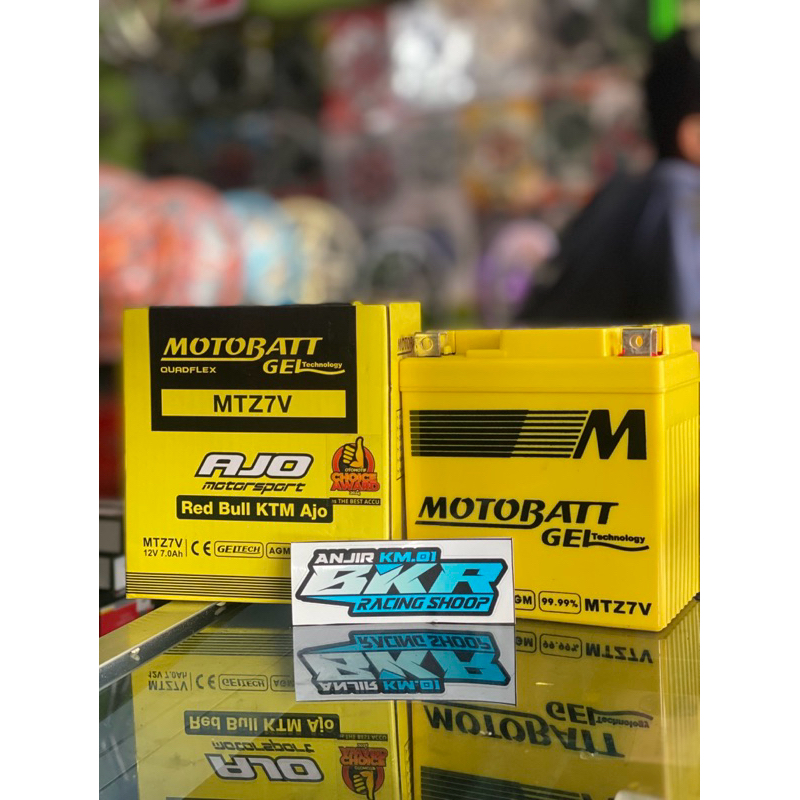 Aki motor MOTOBATT MTZ7V 7 AMPERE untuk motor aerox155,cb250,klx150,zx10r,nmax old,freego,Dll