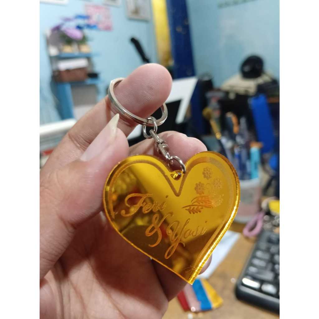 Gantungan Kunci / GANCI / Custom Bentuk Love