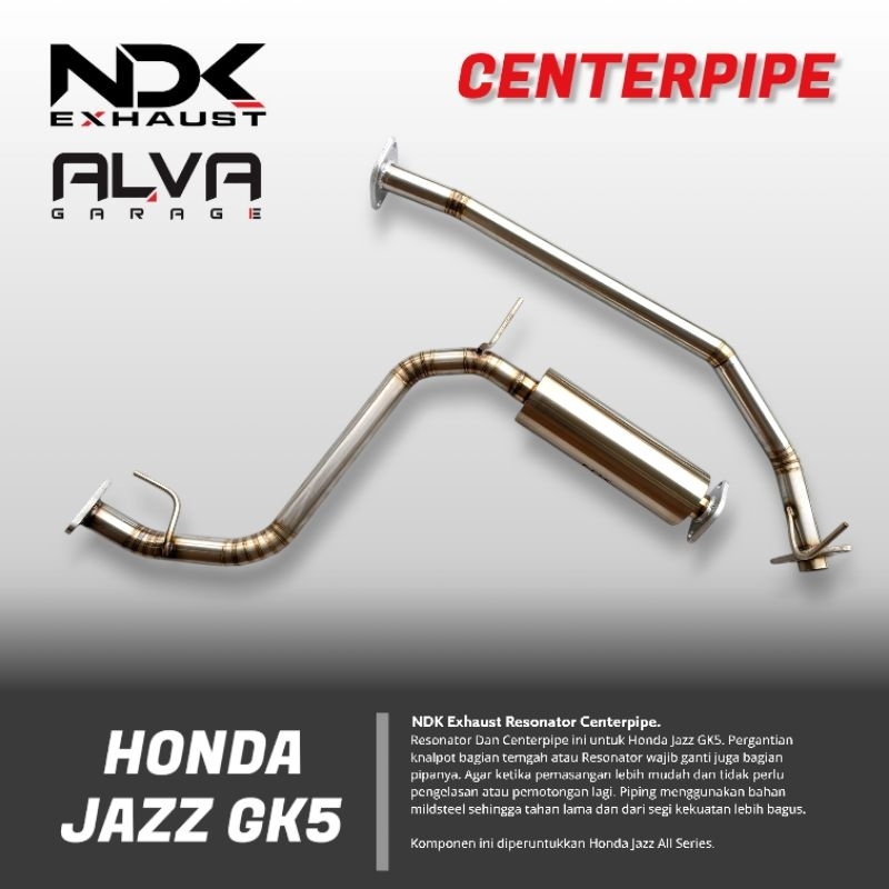 Resonator Centerpipe Jazz GK5 NDK Exhaust Knalpot Racing Mobil Jazz GK5 Knalpot Mobil Jazz GK5 merk 