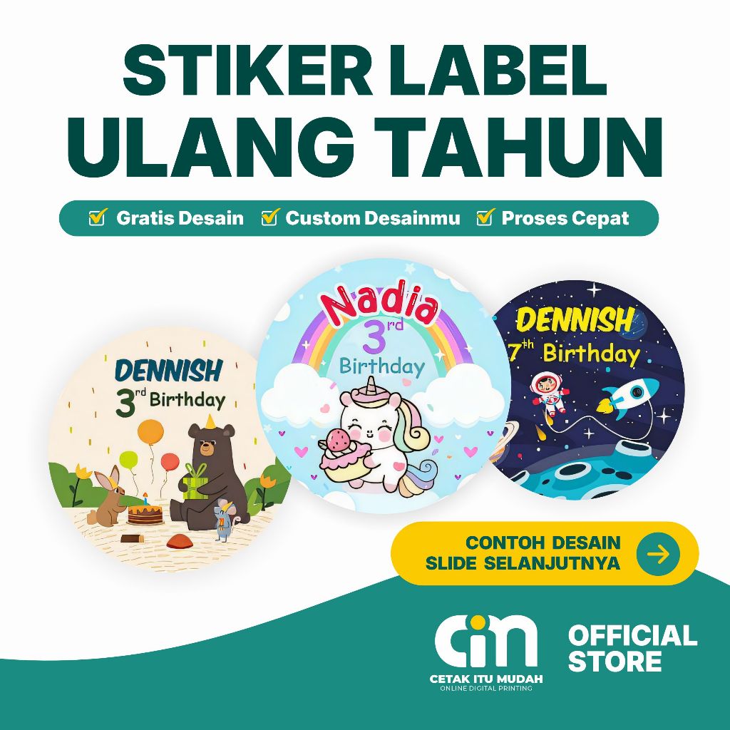 

Stiker Ultah Cutting Label Ulang Tahun Souvenir Birthday Stiker Custom