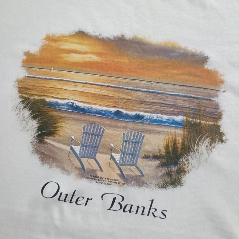 Kaos film Netflix / art putih / kaos sunset / kaos outer banks tag gildan heavy cotton ,L