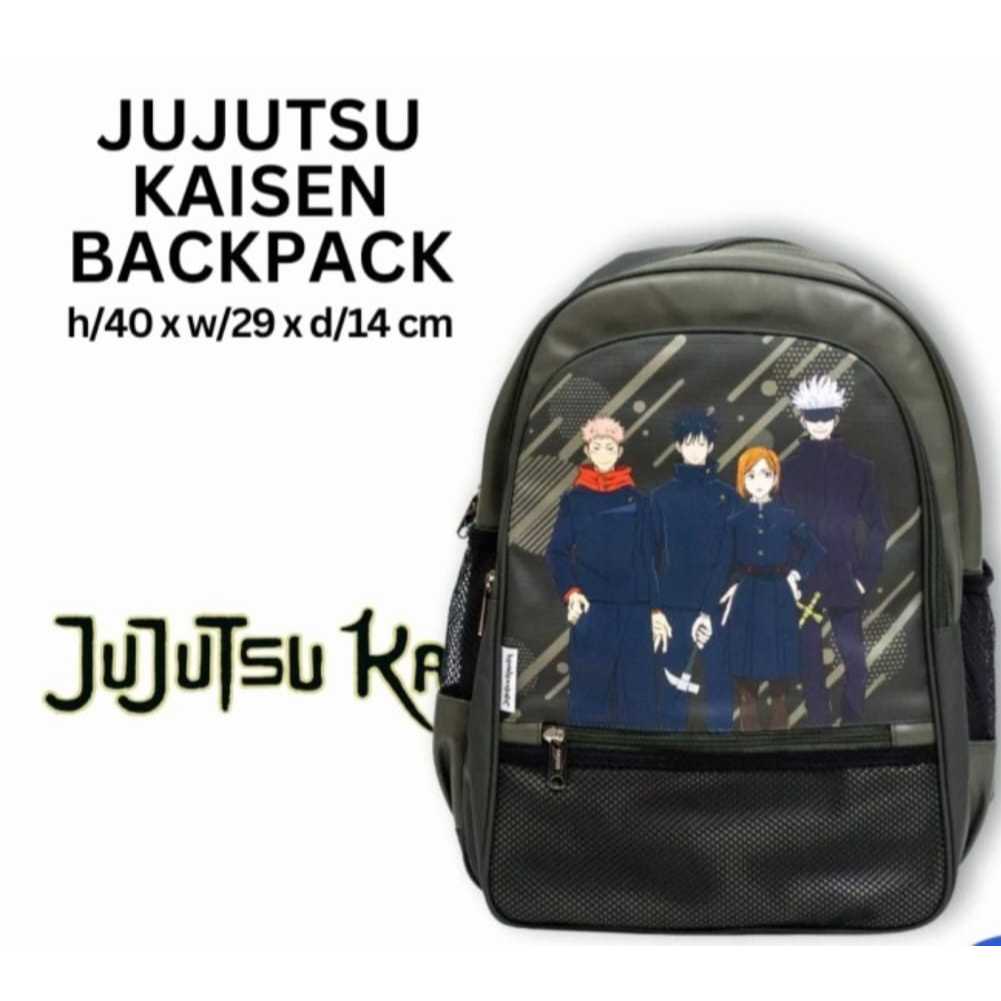 Gramedia Tunjungan : TAS RANSEL ANAK JUJUTSU KAISEN GRAPHIC GREEN LARGE : DADI