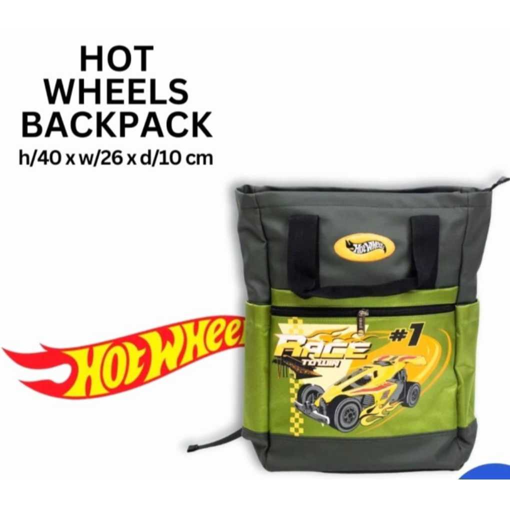 Gramedia Tunjungan : TAS RANSEL ANAK HOT WHEELS 90s GREEN LARGE : DADI