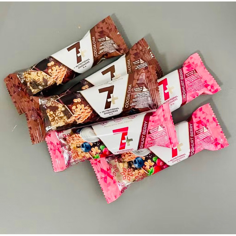 

7+ CEREAL BAR COCOA CHIA / YOGHURT BERRY SEREAL BARS 22 Gram 7+ By Nutritional Goodness S.A.