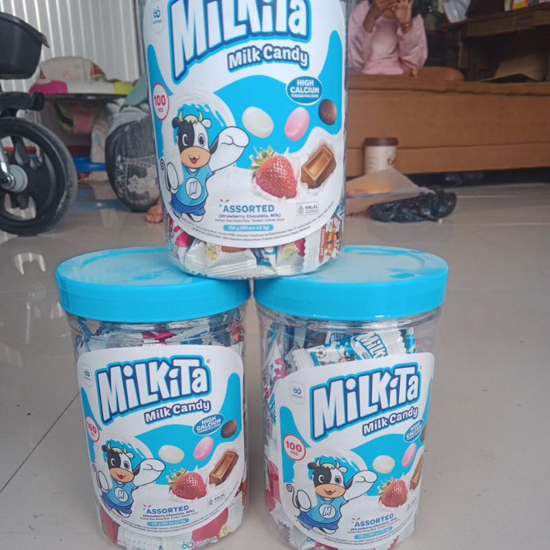 

permen milkita susu toples isi 100pcs