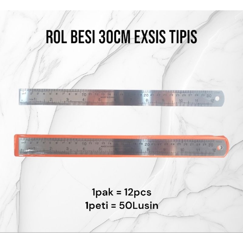 

Rol besi/penggaris besi 30 cm
