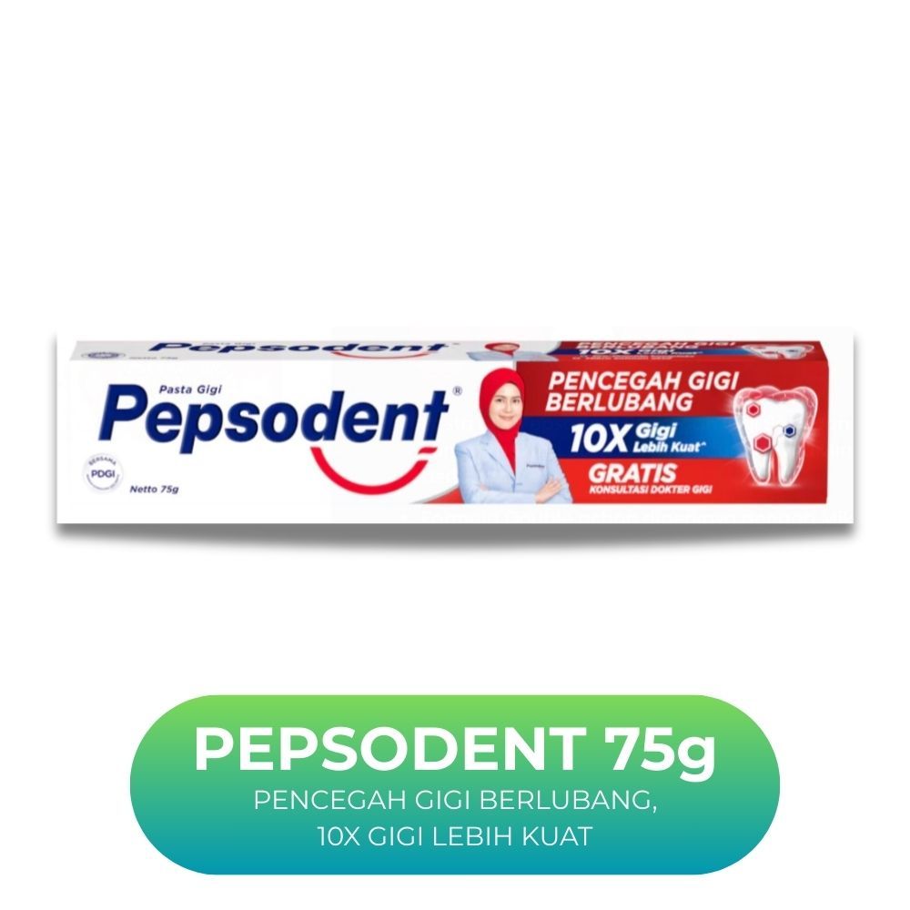 Pasta gigi Pepsodent Sedang 75g Pencegah Gigi Berlubang
