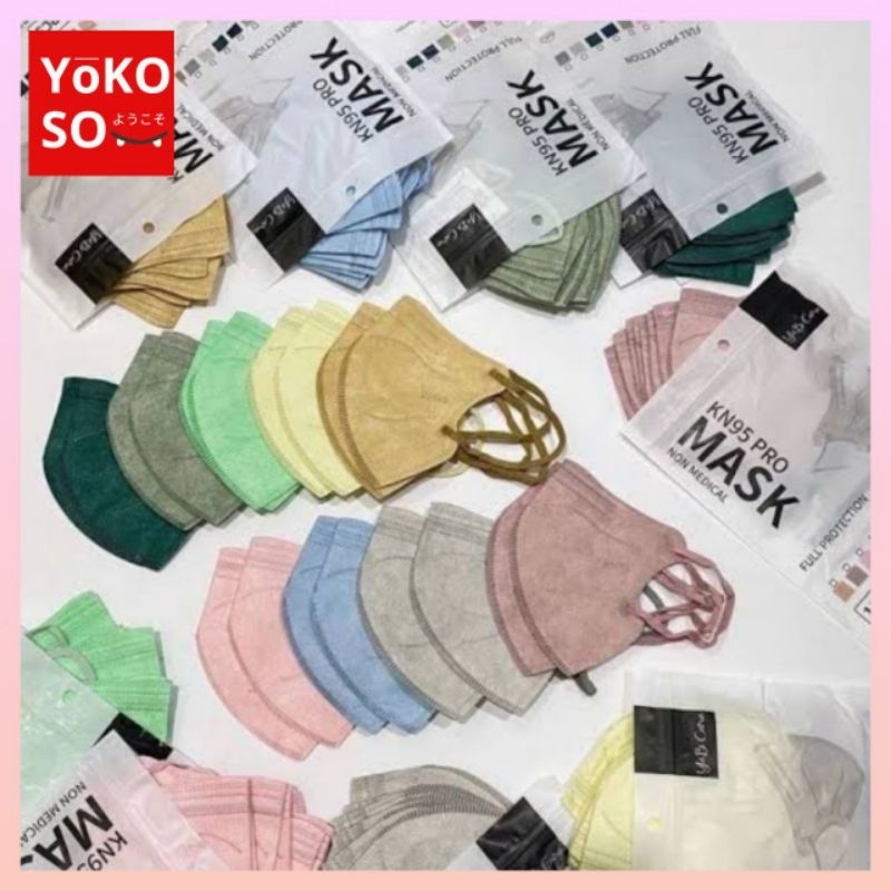 YOKOSO R198 [10 PCS PRO ] Masker KN95 PRO Y&B CARE Profesional 4Ply Dewasa 5Ply 10Pcs Mask Disposabl