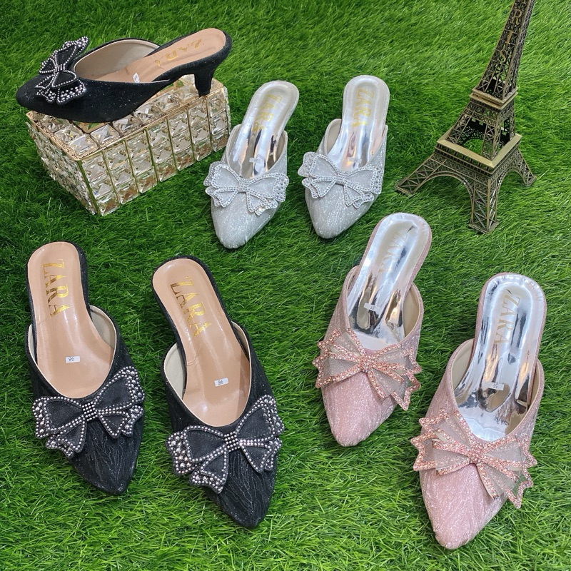 HEELS QUEEN, Heels zara Heels gliter, Heels pita, Heels 5cm, heel kondangan, sandal pesta mewah.