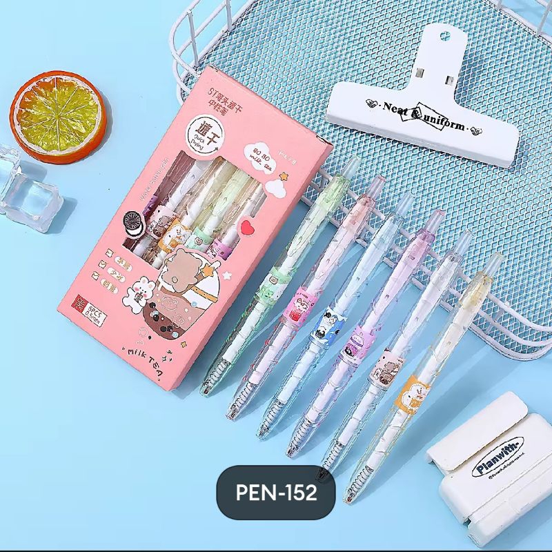

PULPEN MEKANIK 1SET ISI 6 PCS 0,5MM/KARAKTER LUCU/PULPEN CAIR/BOLPOINT
