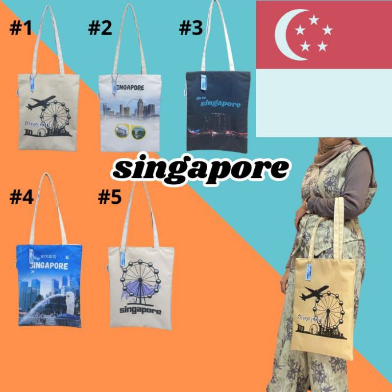 Tas Wanita Tote Bag - Souvenir Oleh-Oleh Singapore