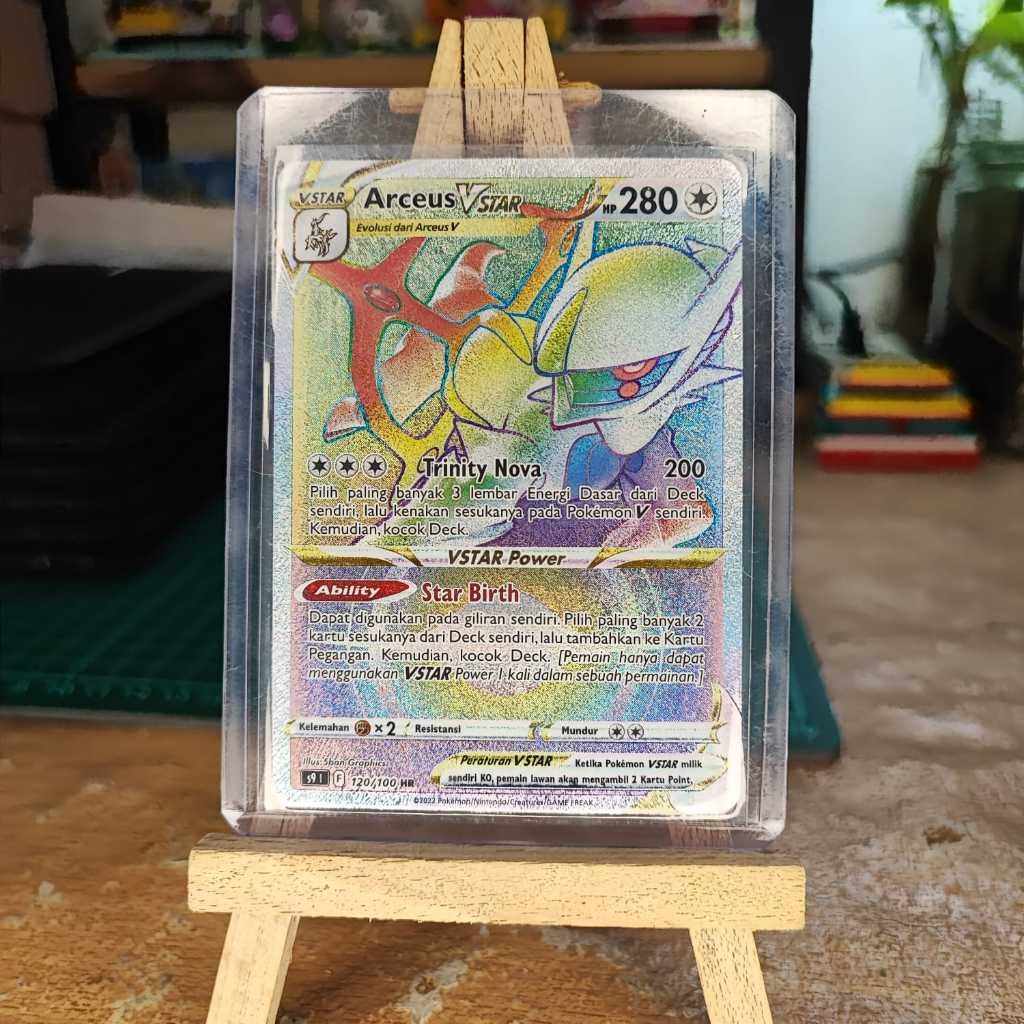 Arceus Vstar HR Rainbow Pokemon TCG Indonesia Original