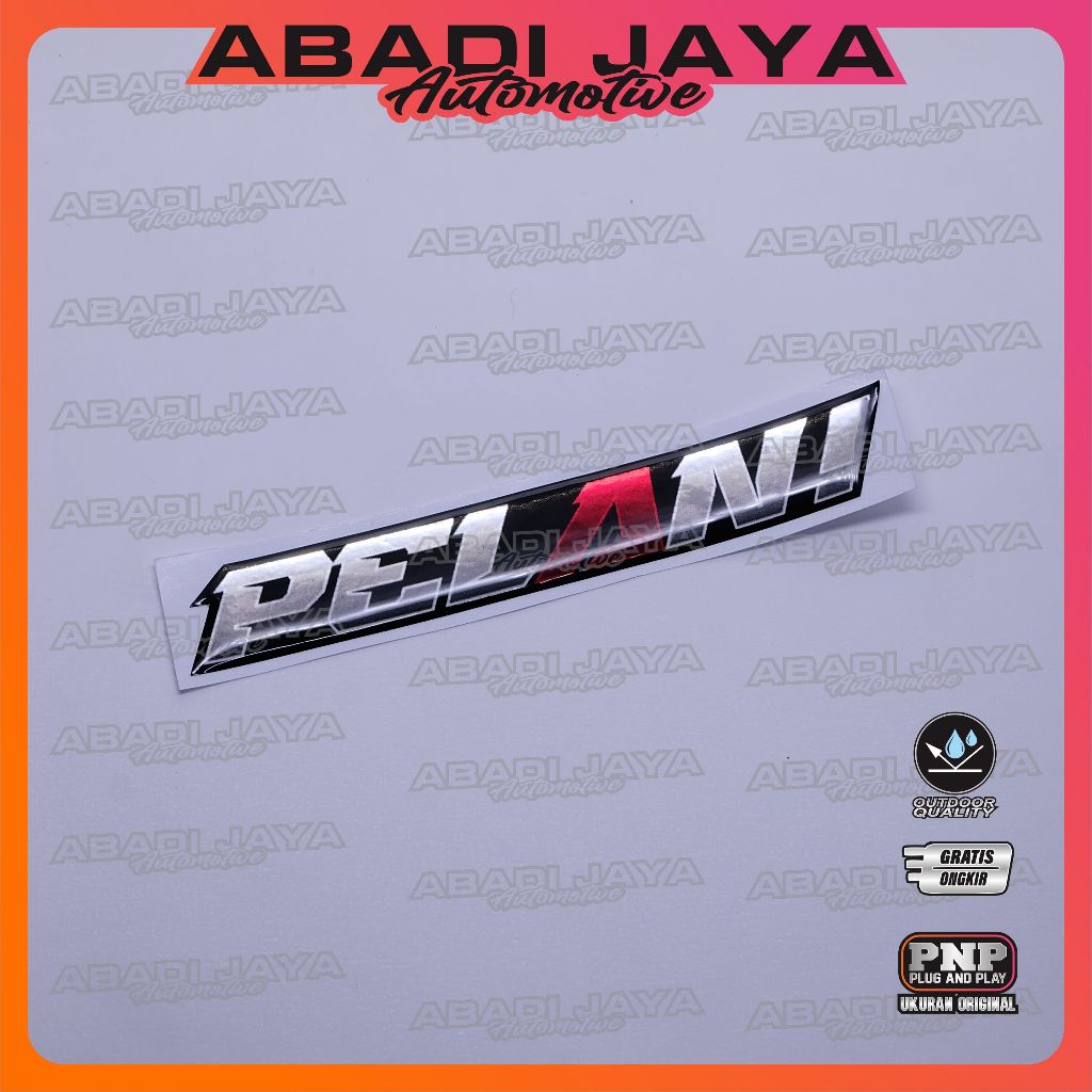 Emblem pelan / emblem timbul pelan / sticker pelan / stiker logo pelan / emblem 3d pelan / stiker 3d