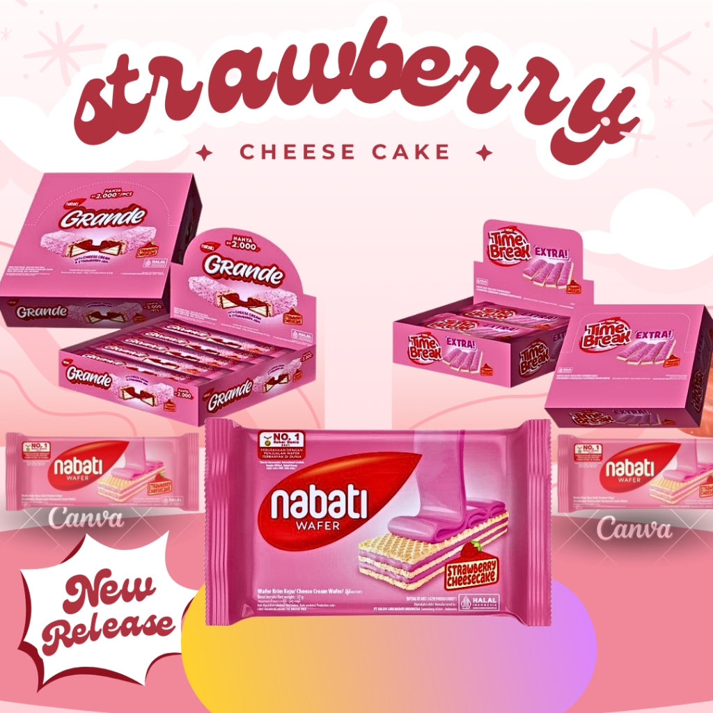 

STRAWBERRY CHEESE CAKE SERIES GROSIR MURAH NABATI