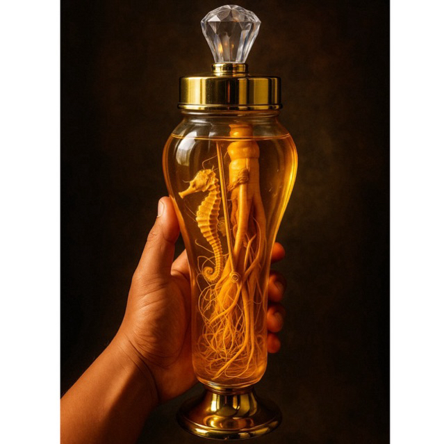 Botol Rendaman Ginseng 1 Liter | Paket Herbal Lengkap Isi Ginseng + Kuda Laut + Naga Laut