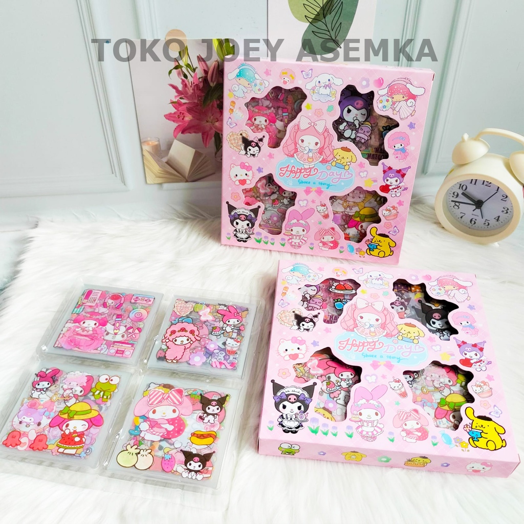 

STICKER 100 LEMBAR SANRIO KUROMI MELODY CINAMOROLL DIY JURNALING TEMPEL MAINAN KREATIVITAS ANAK