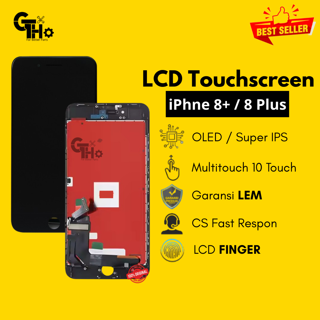 LCD TOUCHSCREEN FRAME IPHONE 8 PLUS / 8+ LCD FULLSET