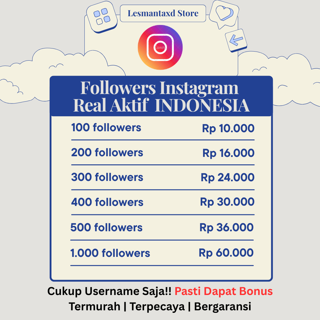 Followers Instagram Indonesia Permanen Real Bergaransi Fast Proses Folowers Followes Folower Follow 