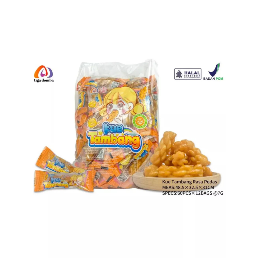 

Tiga domba kue tambang / kue untir - untir / kue lilit 1 bag isi 60 pcs