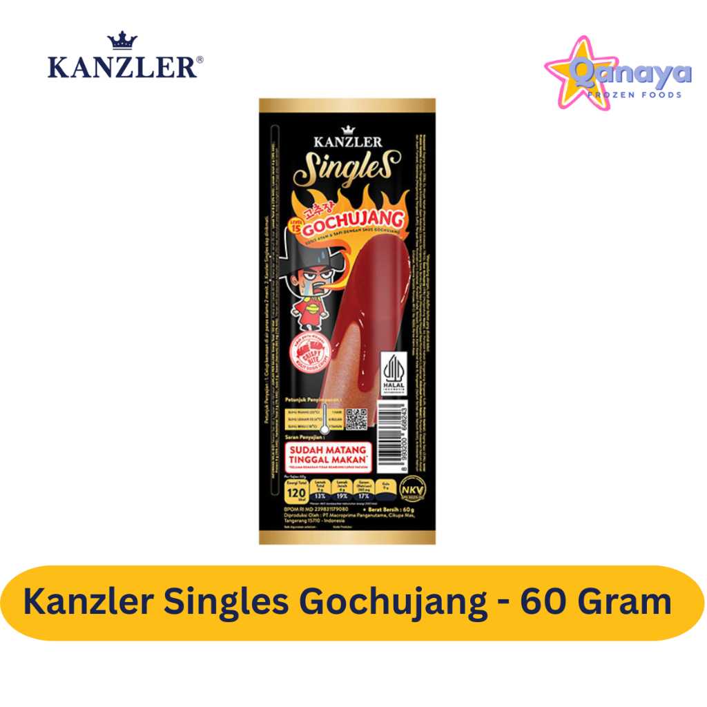 

Kanzler Singles Gochujang (60 Gram) Sosis Siap Makan Halal Makanan Instan Daging Food