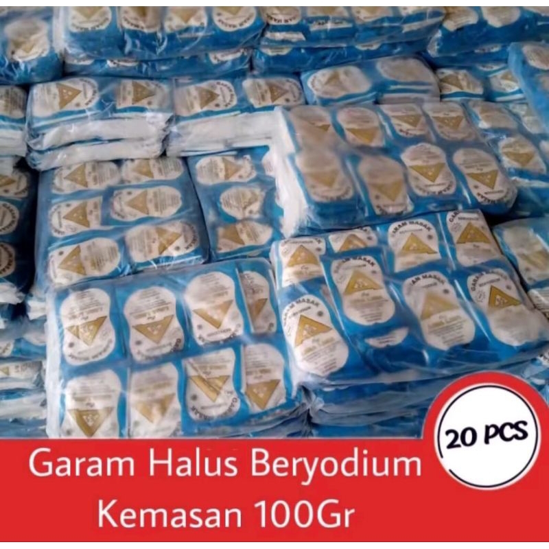 

Promosi (20 PC) Garam Masak Halus Beryodium kemasan 100gr Gratis ongkir extra diskon