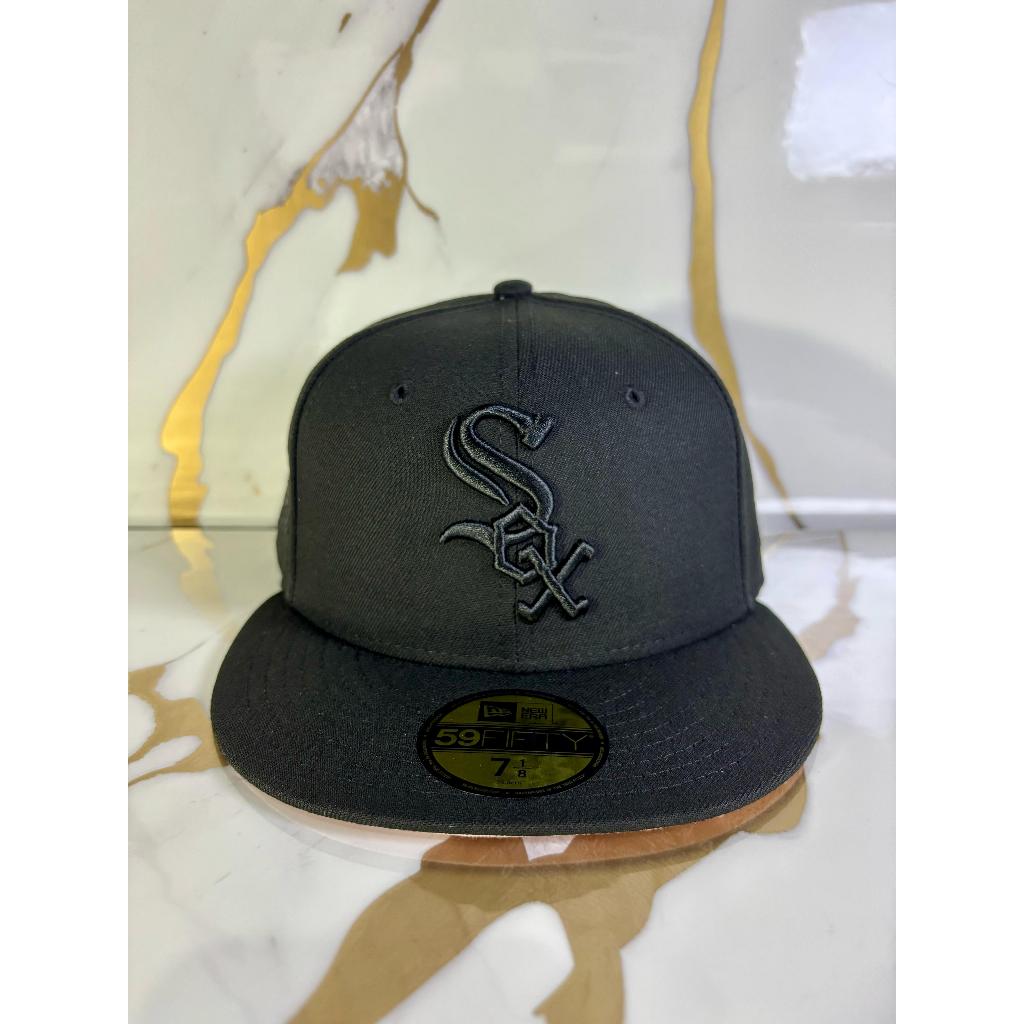 Topi New Era Chicago White Sox Full Black Visor Black Pink 59Fifty Fitted Original