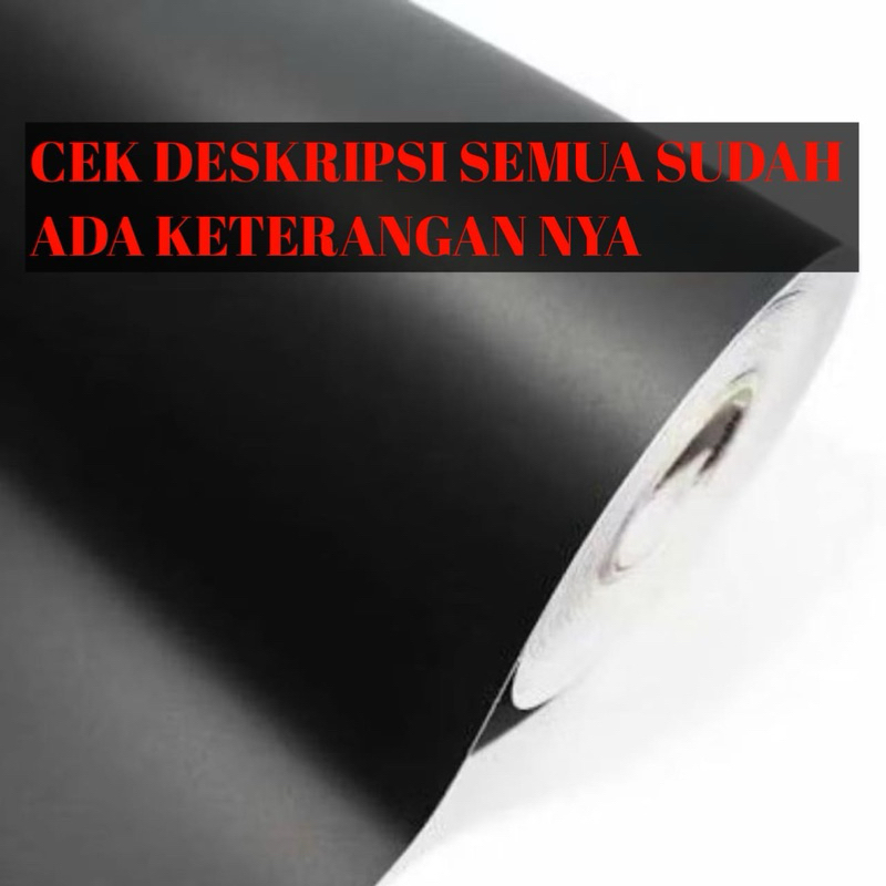 Wrapping motor warna hitam doff bahan skotlet  sepeda motor mobil hitam dop lebar 45cm berkualitas