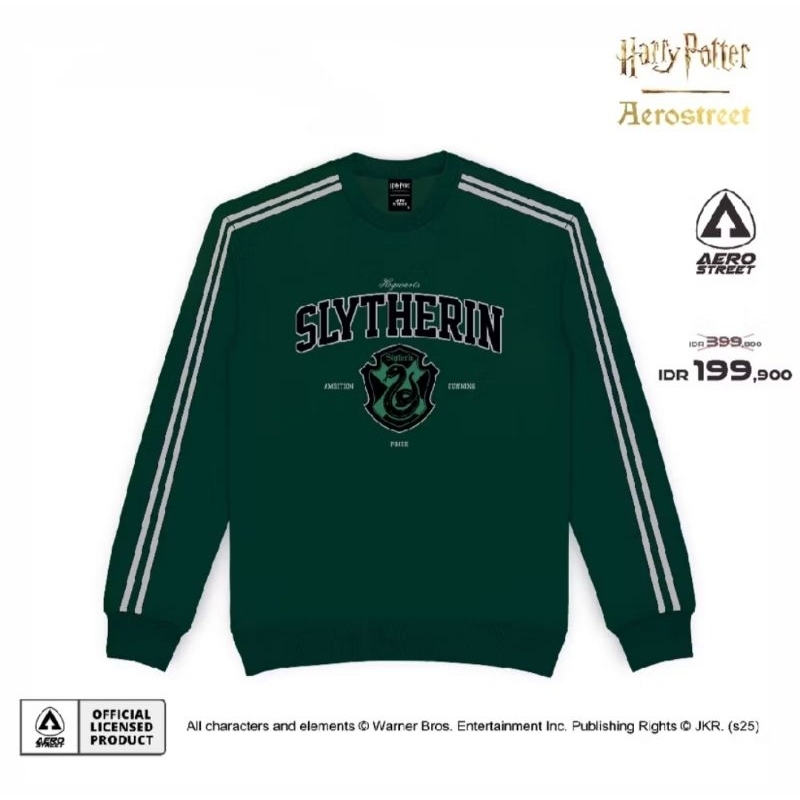 Aerostreet Crewneck Slytherin Hijau Sweater Sweatshirt